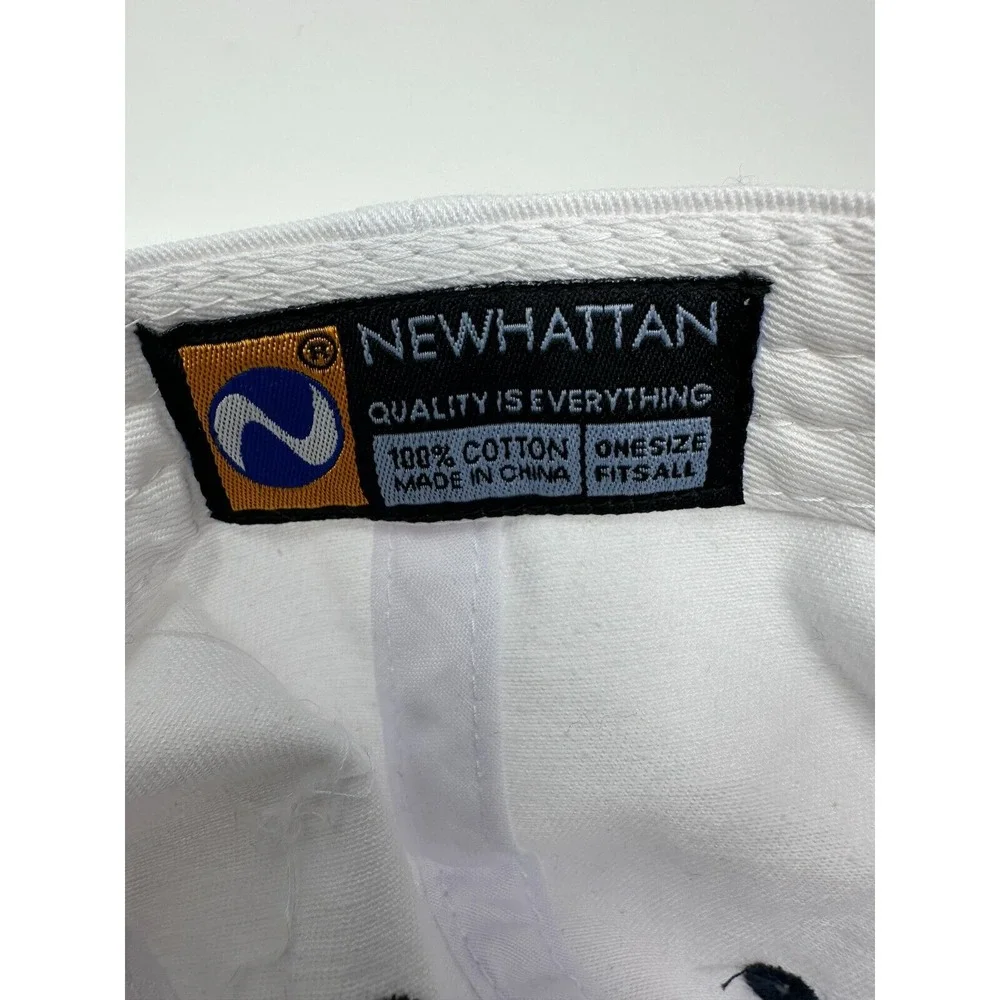 NWT-Flan AABC All American Breakfast Club Hat -White/Navy - Adjustable - 6 Panel